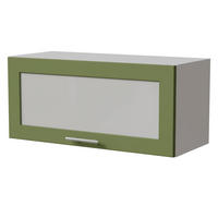 KLAPPHÄNGESCHRANK Brerra W4BS/80 WKF Weiß / RAL 6025 farngrün Matt 80 / 32,5 / 36cm - Weiß/Grün, Holz/Holzwerkstoff (80/36/32.5cm) - Feldmann-Wohnen