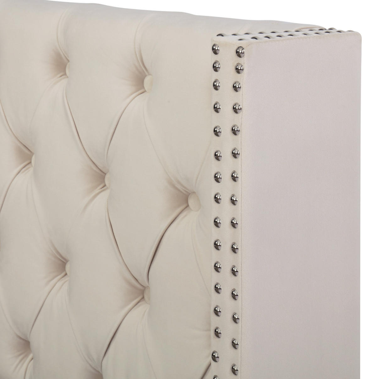 POLSTERBETT mit Bettkasten 160x200 cm Samt Beige - Beige, Metall (160/200cm) - Meubliv