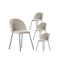 ESSZIMMERSTUHL Olivia Beige 48 cm x 81 cm 4er-Set - Beige, Textil (48/81/53cm) - Klast Home