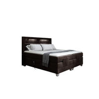 BOXSPRINGBETT Elektrisch Davide - Dunkelbraun, Holzwerkstoff/Textil (120/200cm) - Fun Möbel