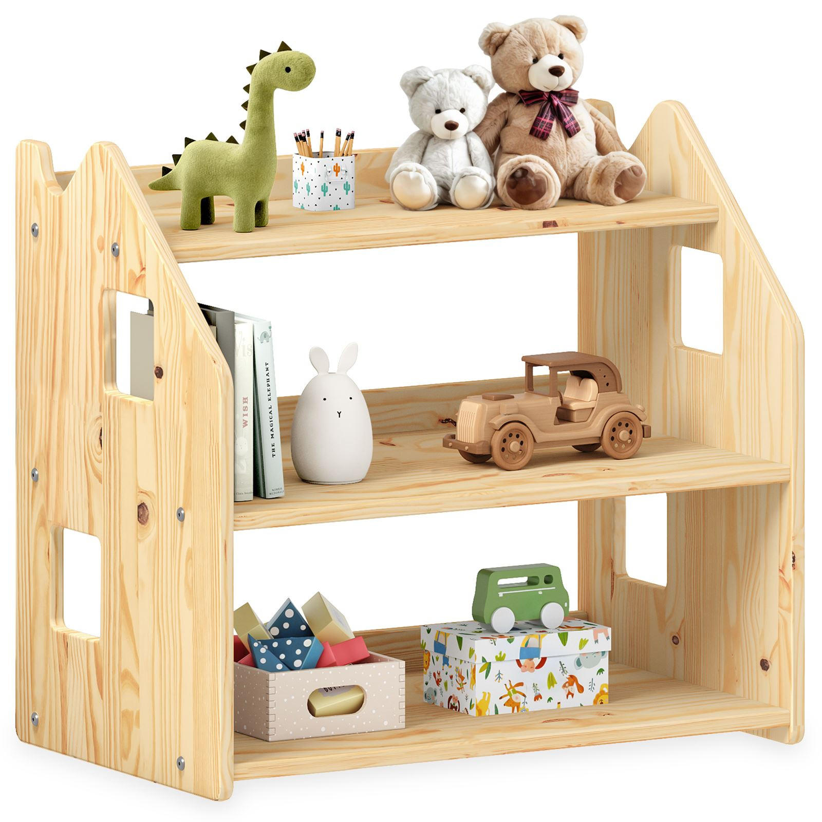KINDERREGAL YASMIN - Naturfarben, Holz (65/60/40cm) - IDIMEX