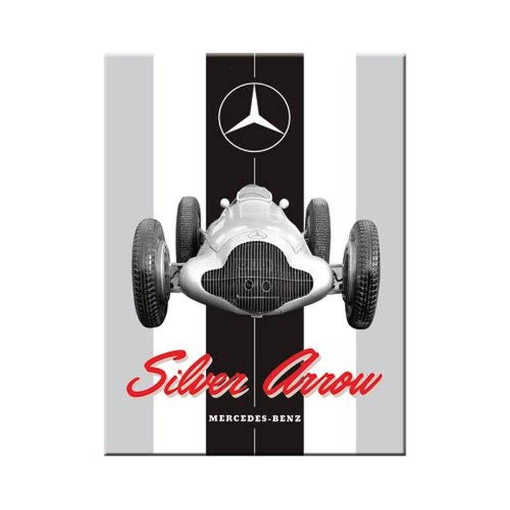 MAGNET 6/8 cm Mercedes-Benz Silver Arrow - Multicolor, Metall (6/8/0.1cm) - Nostalgic-Art