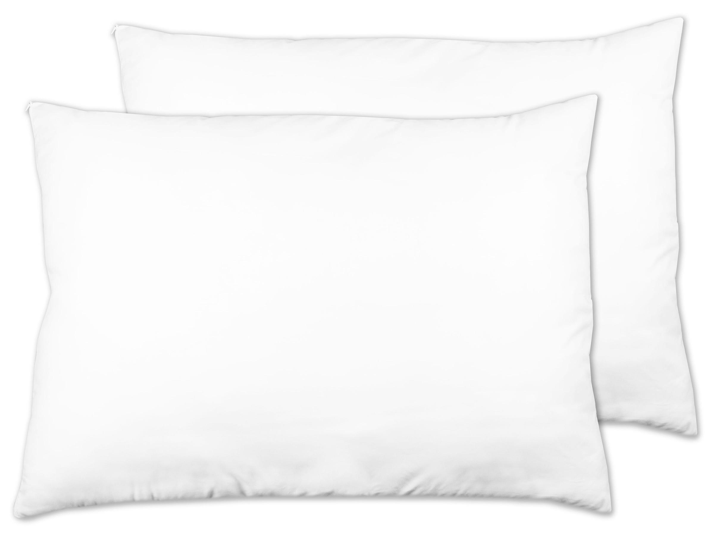 KISSEN, 2er-Set, 70x90 cm, 100% Polyester, Weiß - Weiß, Textil (70/90cm) - Zollner