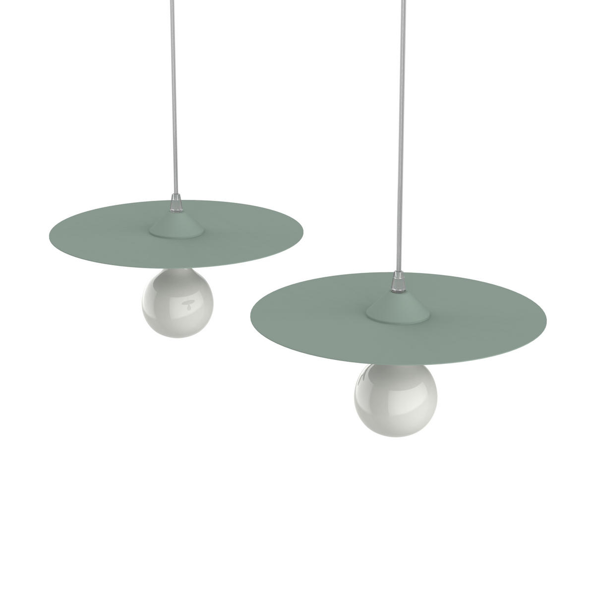 HÄNGELEUCHTE - Grün, Metall (30/30/7cm) - Lumicom