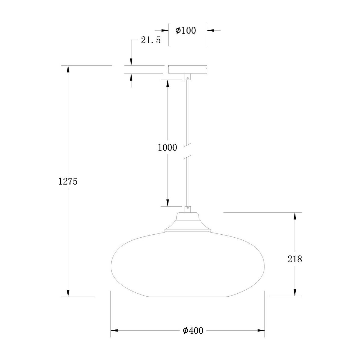 PENDELLEUCHTE - Sicherheitsglas / Eisen - 1-flammig - Champagner, Glas/Metall (40/40/120cm) - home24