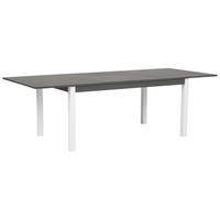 GARTENTISCH dunkelgrau ausziehbar 168/248x100 cm Pancole - Dunkelgrau, Metall (248/100/75cm) - Beliani