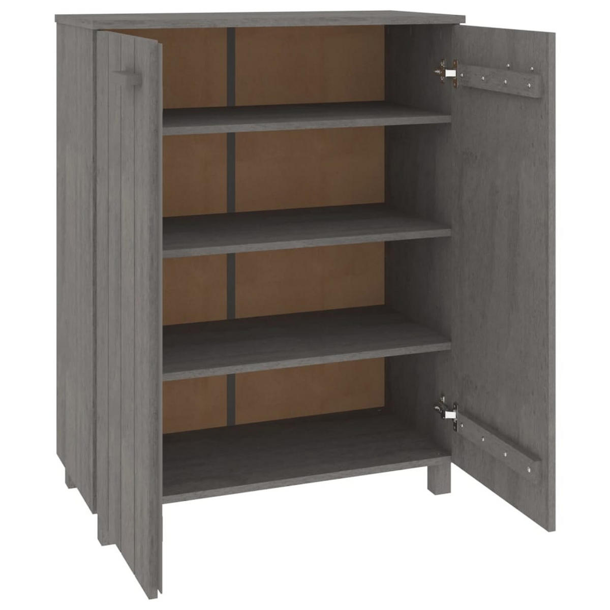 SCHUHSCHRANK Garcia 85/40/108 cm - Grau, Holzwerkstoff (85/108/40cm) - Nettlife