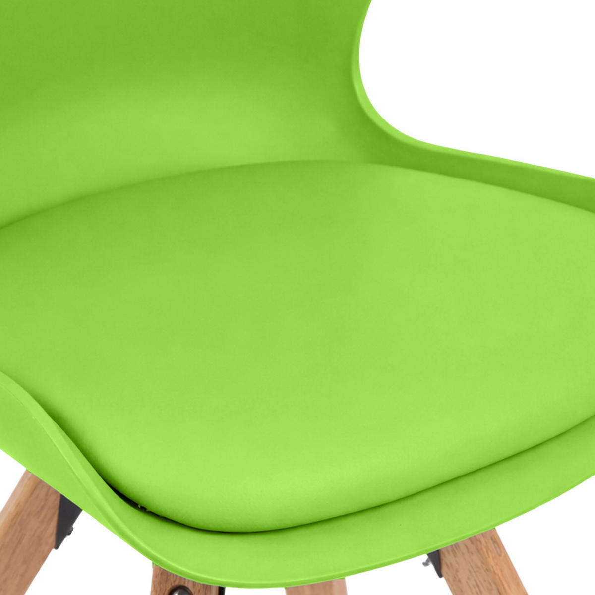 STUHL Kunststoff Grün - Eukalyptusholzfarben/Grün, Holz/Kunststoff (49/87/58cm) - CLP