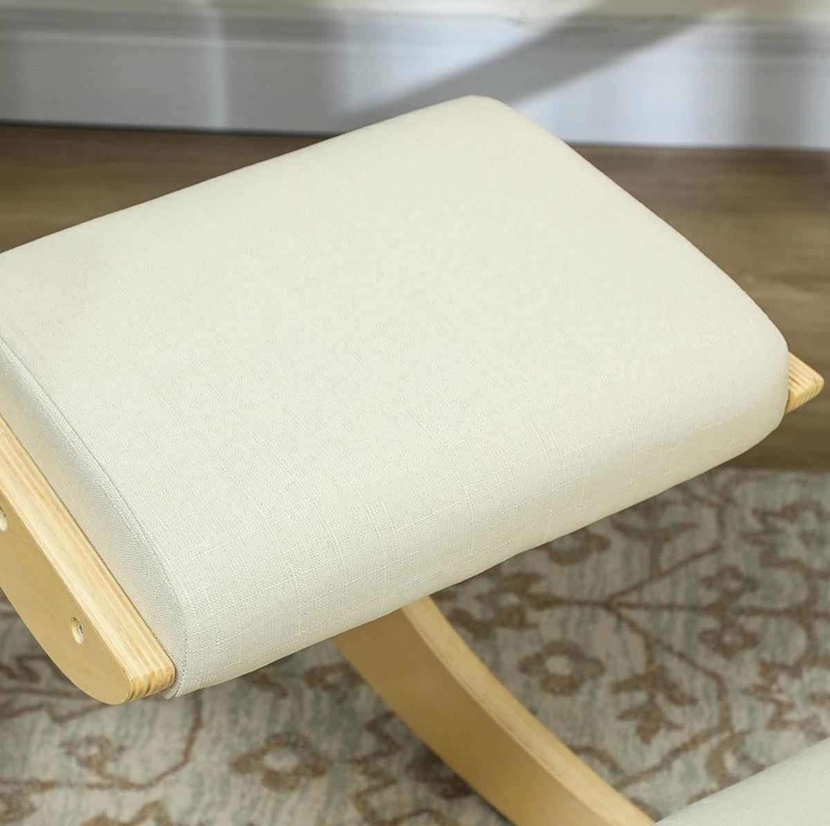 KNIEHOCKER in Cremeweiß 85x55x55 cm mit Schaukelfunktion - Creme, Holz (55/55/85cm) - IVMEU