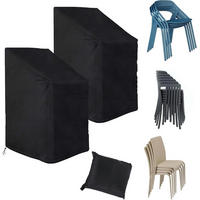 GARTENSTUHL Abdeckung 2-teiliges Set 75 x 75 x 120 cm Wasserdicht - Schwarz, Textil (75/75/80cm)
