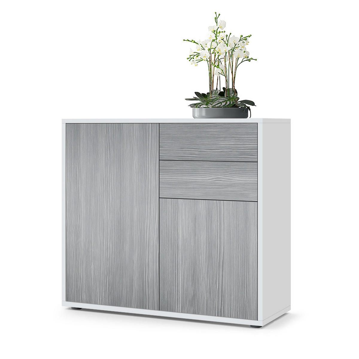KOMMODE Ben Front in Avola-Anthrazit - Anthrazit, Holzwerkstoff (79/74/36cm) - Vladon