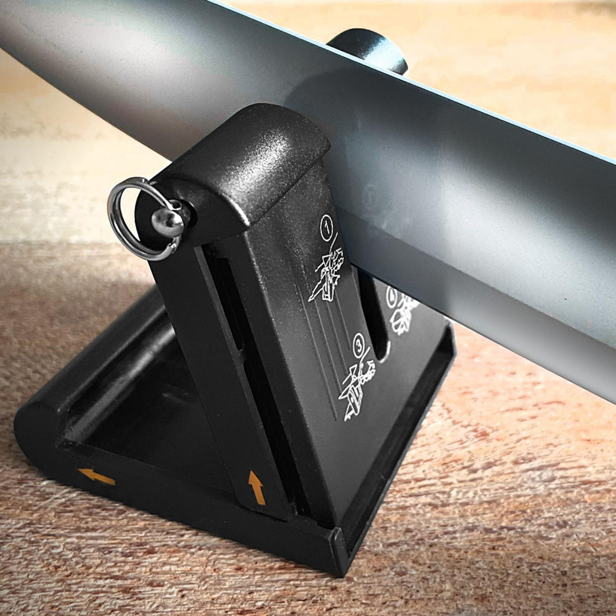 MESSERSCHÄRFER Basic schwarz - Schwarz, Kunststoff - Vulkanus