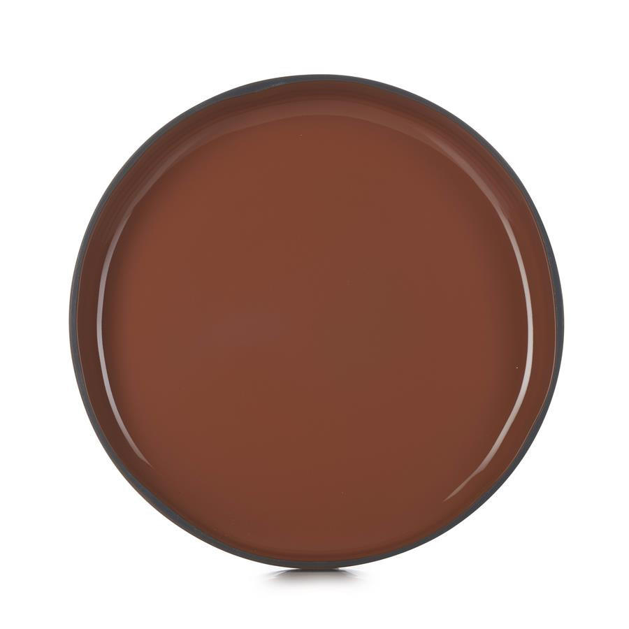 SCHALE / COUPTELLER CARACTERE 23 cm Zimt - Braun, Keramik (23cm) - Revol Porcelaine France