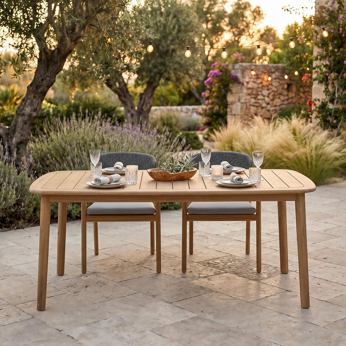 GARTENTISCH SURIN natur - Naturfarben, Holz (95/180/76cm) - IDIMEX