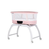 BEISTELLBETT Sogno 2 in 1 rosa 83 x 40 cm, elektrisch, Schaukelfunktion, Fernbedienung, Waage - Rosa, Metall (40/83cm) - Chipolino