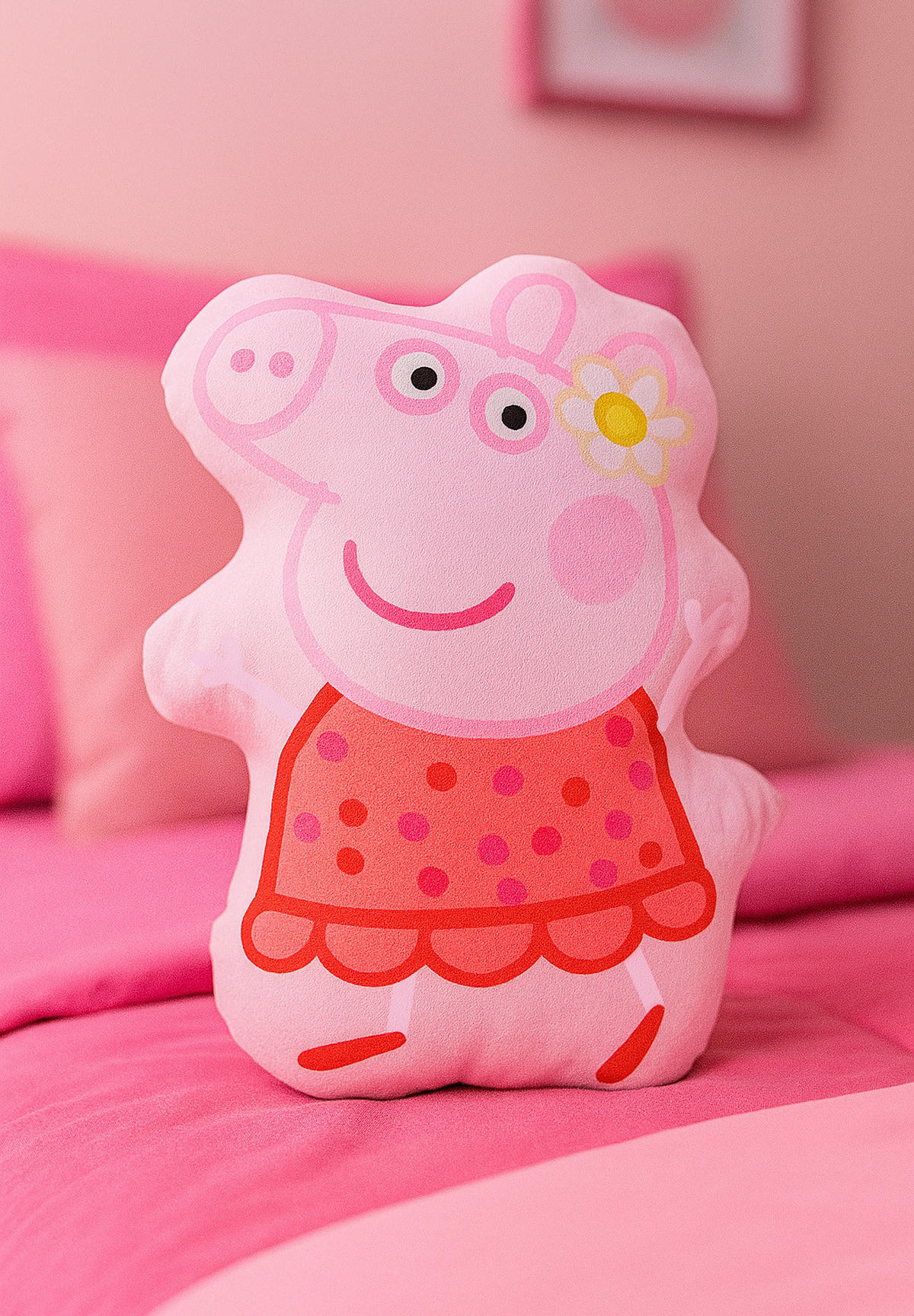 KINDERKISSEN Peppa Wutz Peppa Pig Rosa 37 x 26 cm - Rosa, Textil (37/26cm) - United Labels