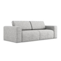 3-SITZER SOFA Strukturstoff Stoff Grau - Beige/Silberfarben, Kunststoff/Textil (224/80/103cm) - Makamii