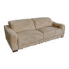 SOFA KIANA Beige Cord Relaxfunktion - Beige/Schwarz, Kunststoff/Textil (227/80/110cm) - KAWOLA