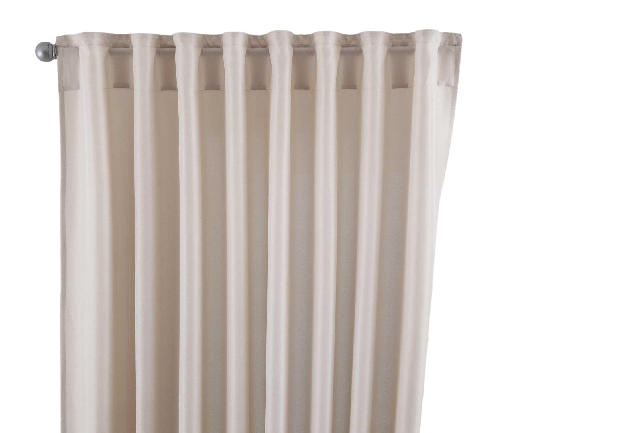 SCHLAUFENGARDINE »Jena« HxB 225x140 cm Sand - Sandfarben, Textil (140/225cm) - Gardinenbox