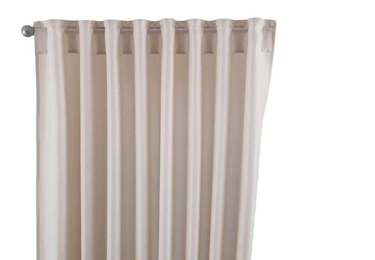 SCHLAUFENGARDINE »Jena« HxB 225x140 cm Sand - Sandfarben, Textil (140/225cm) - Gardinenbox