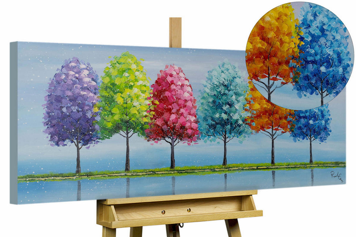ÖLGEMÄLDE 120/60 cm - Multicolor, Holz/Textil (2/60cm) - KUNSTLOFT