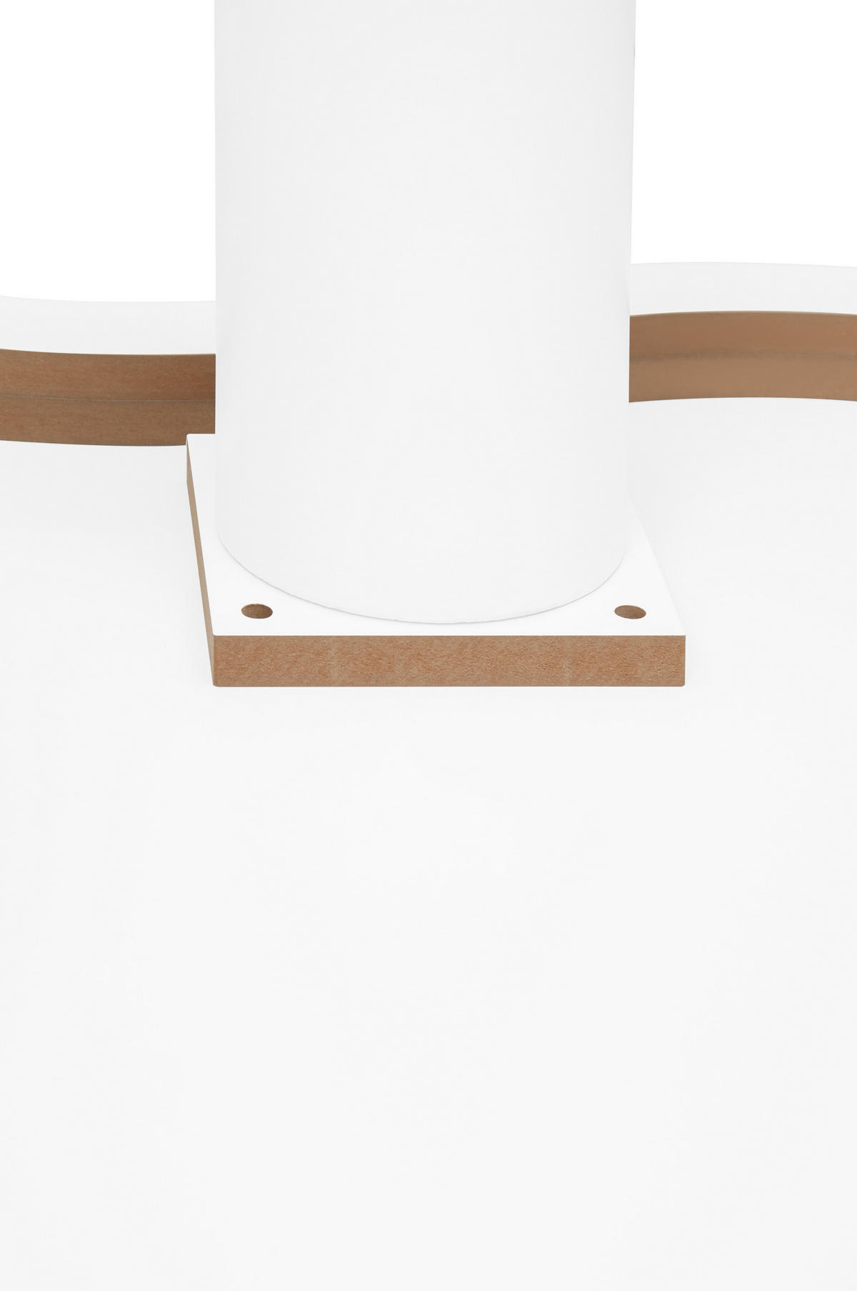 COUCHTISCH DE-007 Wolkenform Marmorfarben - Weiß, Holzwerkstoff (63/90/40cm) - ComfortXL