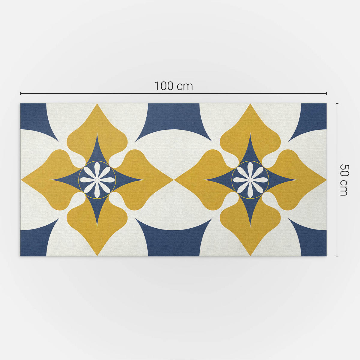 WANDPANEEL 100x50 cm selbstklebend Solvian - Currygelb, Kunststoff (50/1.6/100cm) - Wallfluent