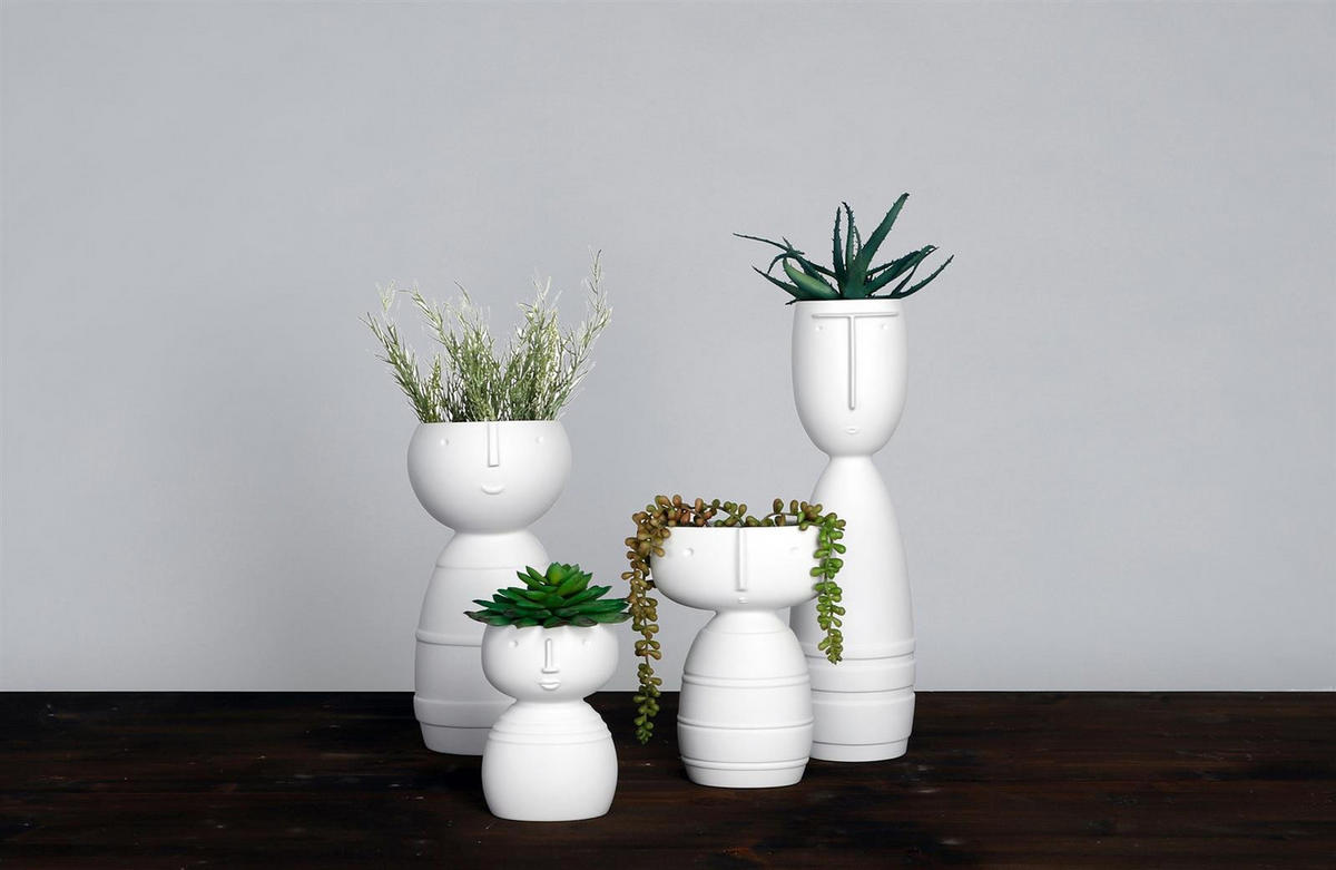 VASE "KLAUS" Studio 8 Vultus weiß 30 cm - Weiß, Keramik (30cm) - Goebel