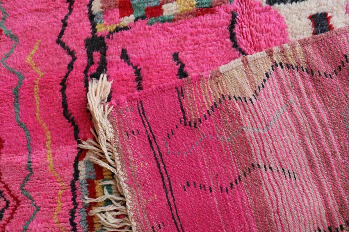 BERBERTEPPICH aus reiner Wolle 171x 261 cm - Pink, Naturmaterialien (171/261cm) - AFK Living