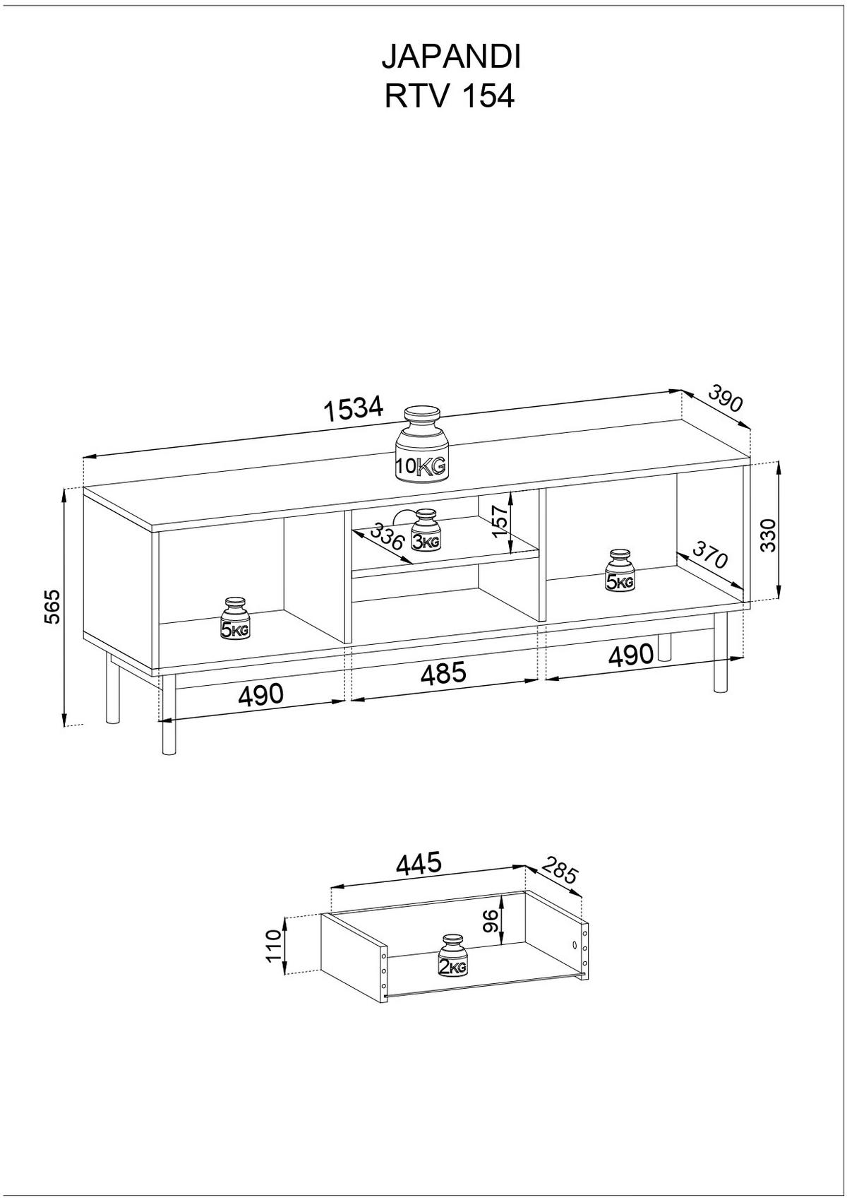 WOHNZIMMER Set – JAPANDI – Kaschmir - Kaschmir, Holzwerkstoff (103.5/83.5/39cm) - hi-markt