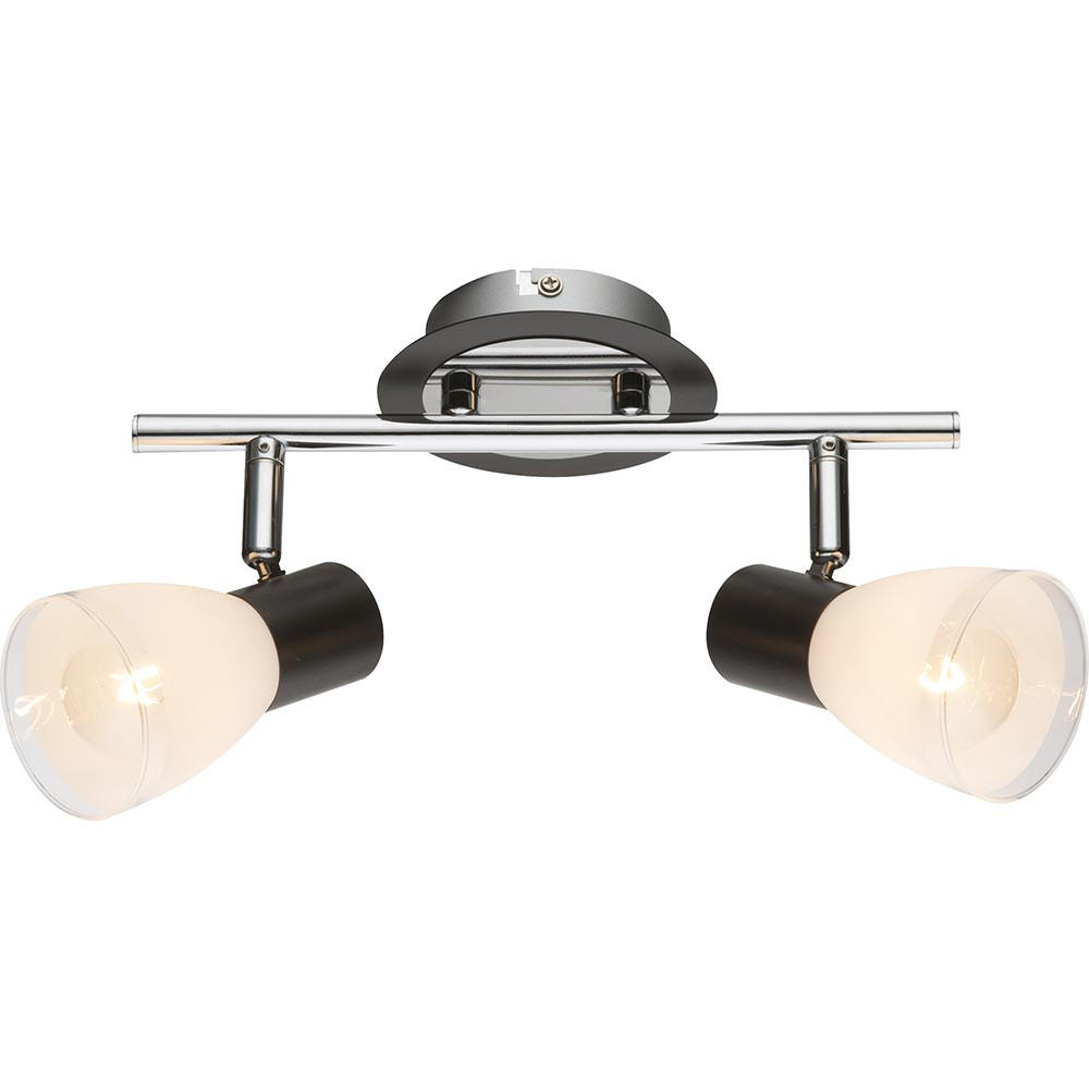 DECKENLEUCHTE Metall Chrom Silber - Silberfarben, Holz (26/14/14.5cm) - Globo Lighting