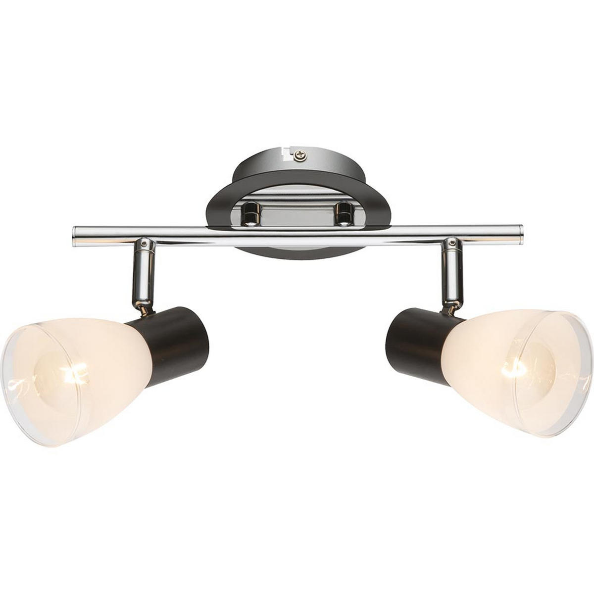 DECKENLEUCHTE Metall Chrom Silber - Silberfarben, Holz (26/14/14.5cm) - Globo Lighting