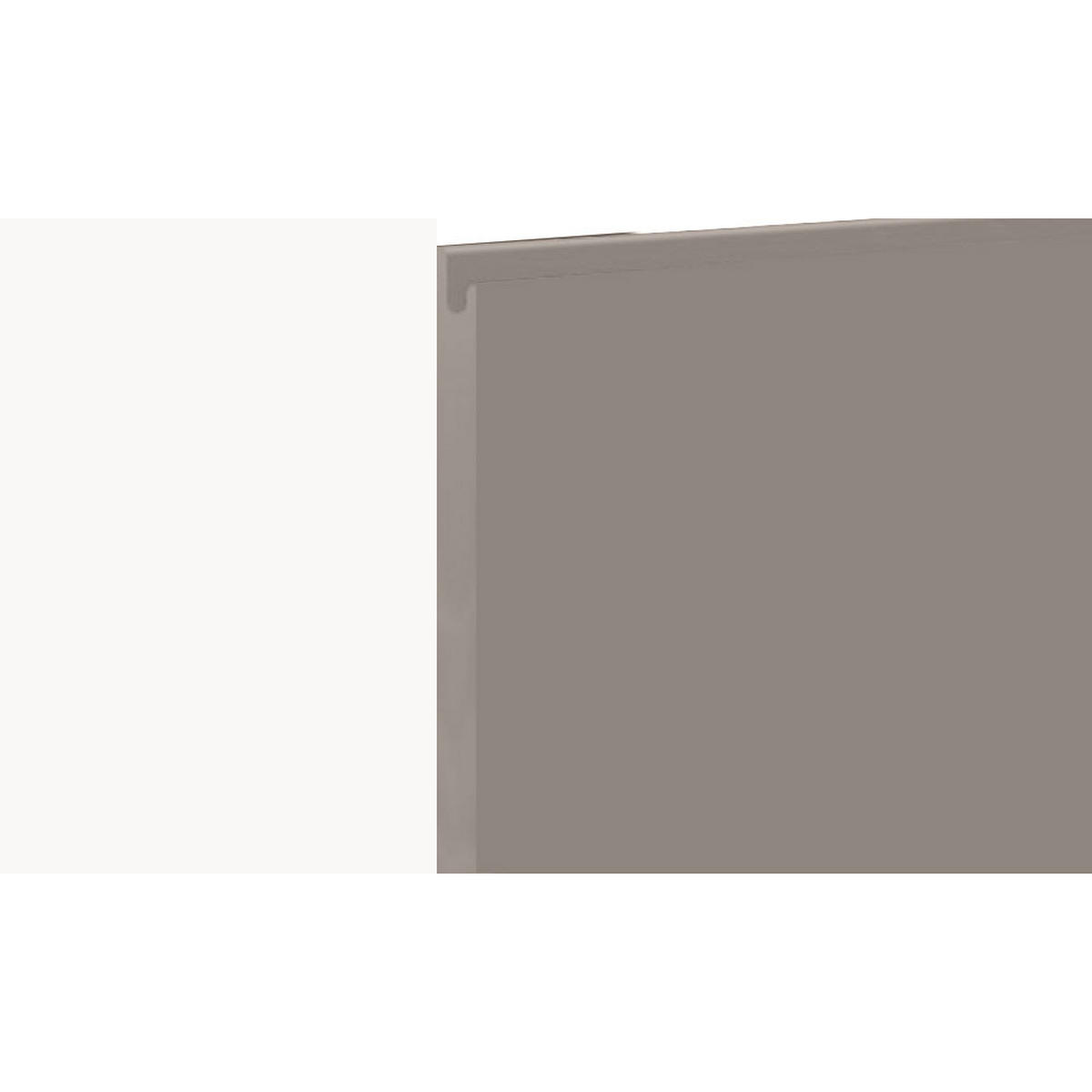 MIKROWELLENUMBAUSCHRANK Avellino W2MK/60 stone grey Acryl matt / Weiß 60 / 32,5 / 72cm - Weiß/Grau, Holz/Holzwerkstoff (60/72/32.5cm) - Feldmann-Wohnen