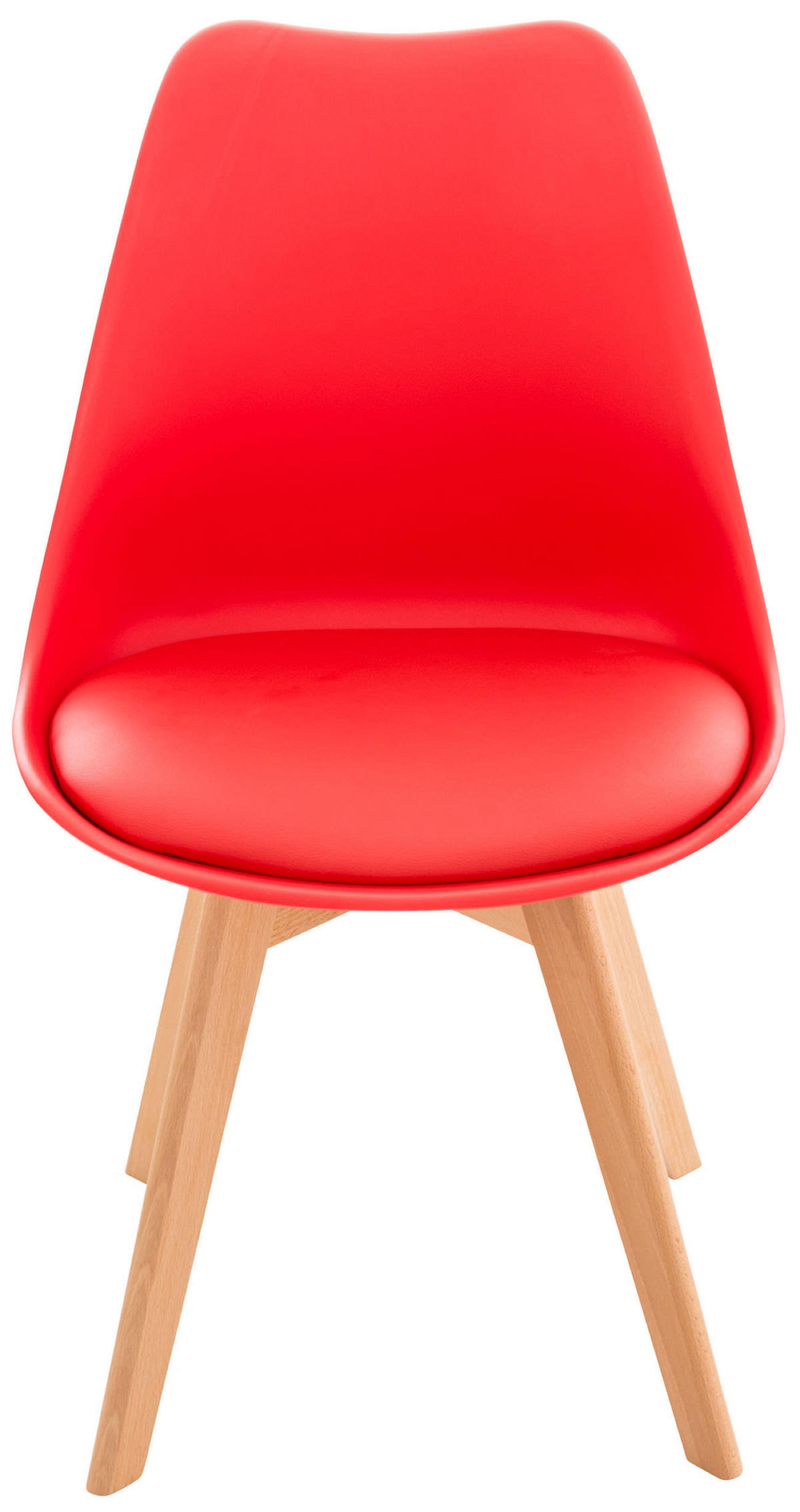 ESSZIMMERSTUHL Lines, rot - Rot/Naturfarben, Holz/Textil (49/83/50cm) - TPFLiving