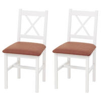 ESSZIMMERSTUHL Weiß, Orange 2er-Set - Weiß/Orange, Holz (43/85/44cm) - MCW