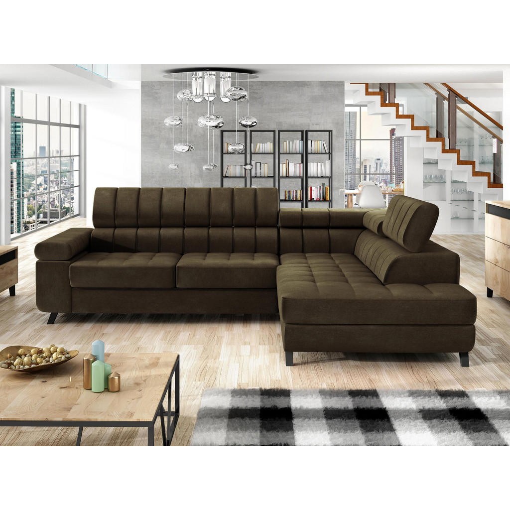 Thumbnail - Mirjan24 Ecksofa, Dunkelbraun, Textil, 6-Sitzer, L-Form, 264x203 cm, Wohnzimmer, Sofas & Couches, Wohnlandschaften, Ecks...