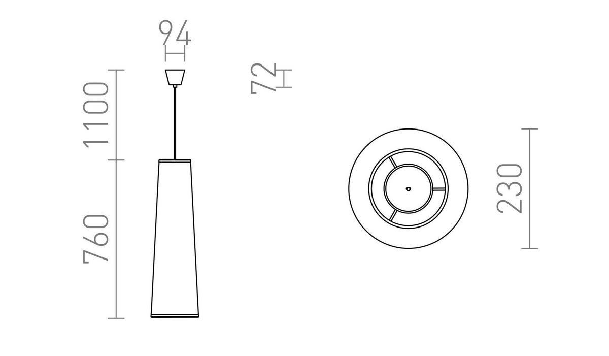 PENDELLEUCHTE ESME 76 Weiß 15 W - Weiß, Metall (30/30/120cm) - Rendl