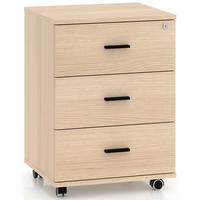 POJEZDNÝ kontejner Odelis, dub, 46 cm - černá/béžová, kompozitní dřevo (46/64/41cm) - Selsey