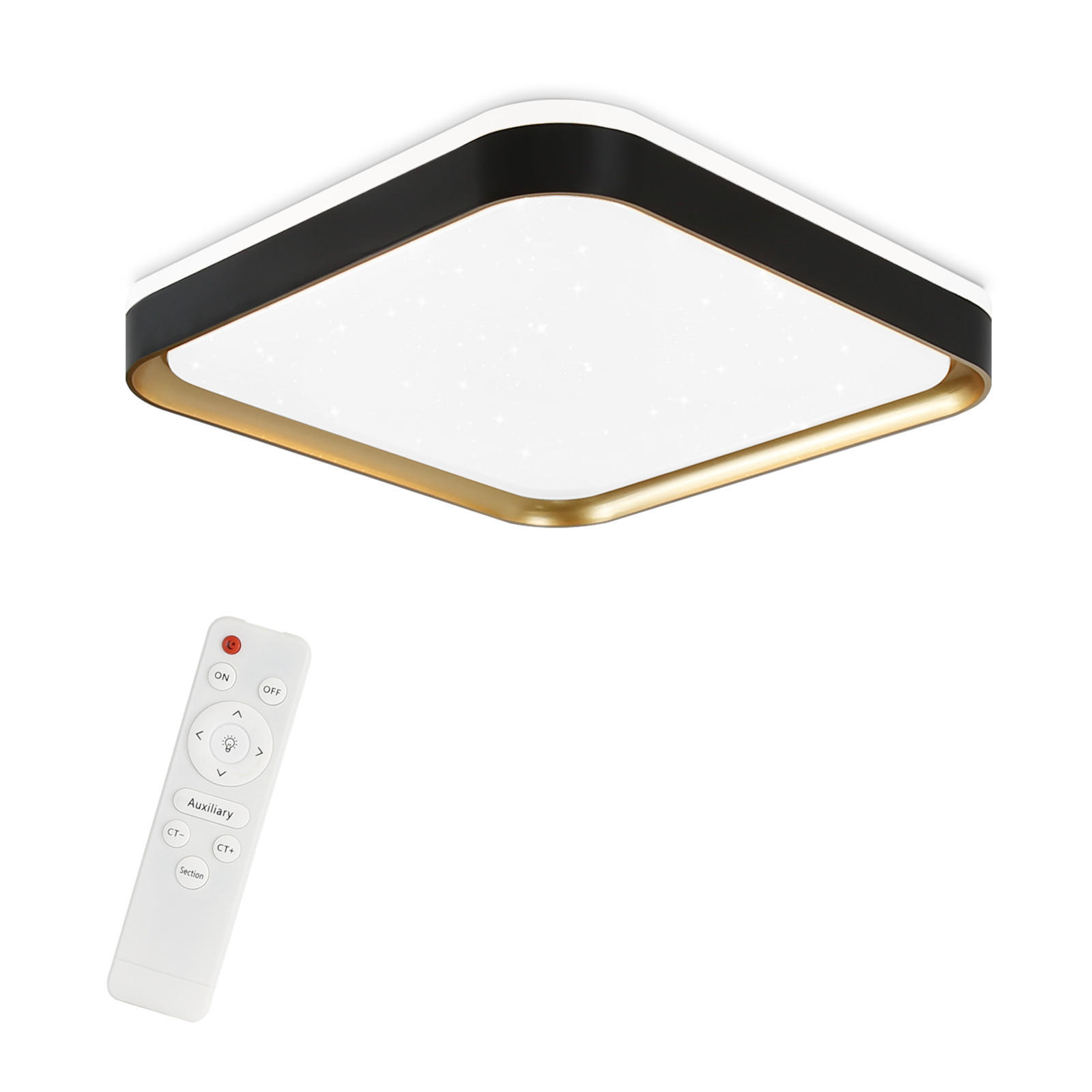 LED-DECKENLEUCHTE Zara 30/30/6 cm - Schwarz, Kunststoff (30/30/6cm) - Nettlife