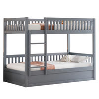 ETAGENBETT Kinderbett 90/200 cm aus Holz mit hydraulischem Stauraum Grau - Grau, Holzwerkstoff (90/200cm) - Modenvie