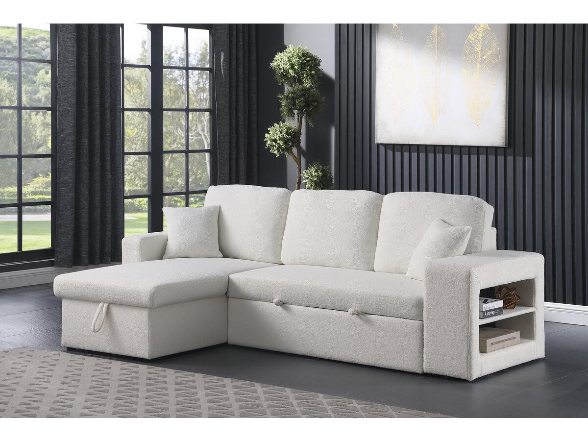 ECKSOFA axel weiss - Weiß, Textil (146/233cm) - Habitat Garten