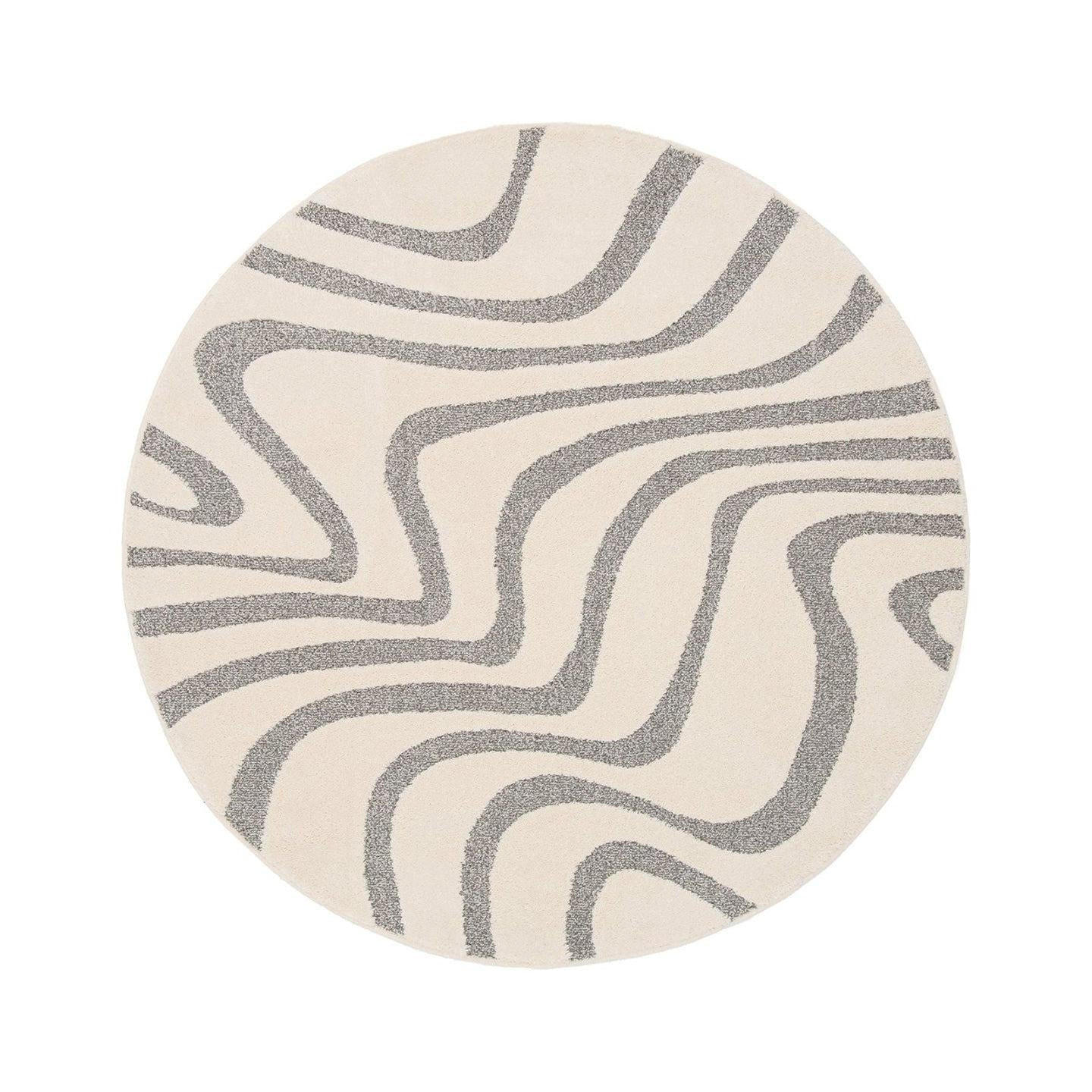 TEPPICH Ethnostil, geschnitzt grau - Grau, Textil (160/160cm) - AFK Living