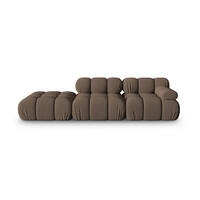 SOFA modular links Bellis aus 3D-Stoff braun 4 Sitzplätze - Braun, Textil (94/70/282cm) - Micadoni