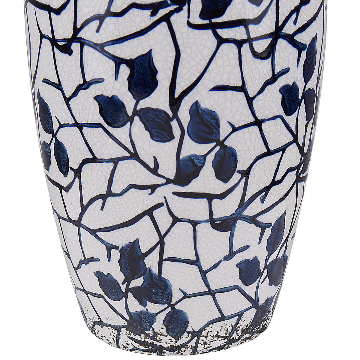 BLUMENVASE Steinzeug weiß Mutilene - Weiß, Keramik (25cm) - Beliani