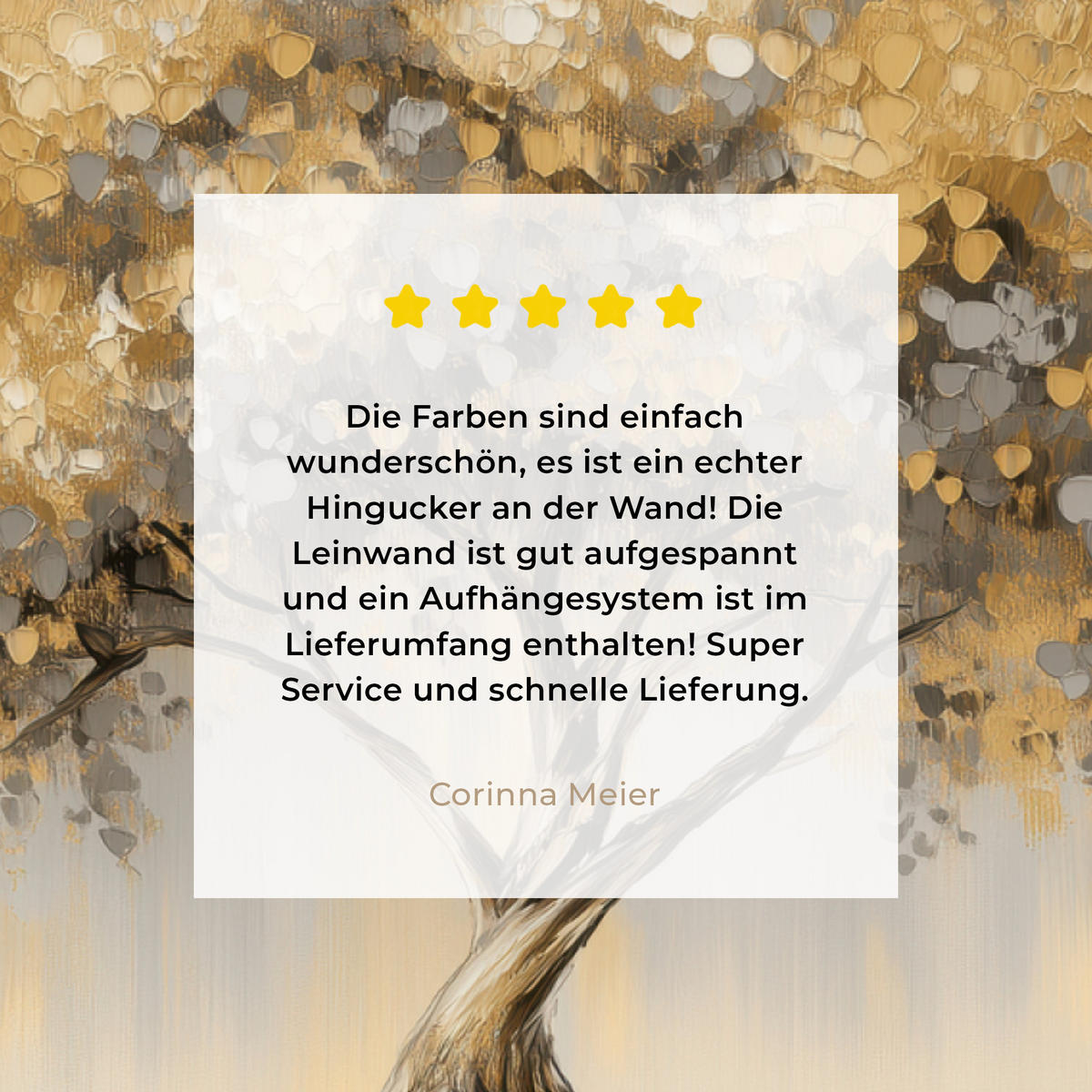 LEINWANDBILD Gemälde - Baum - Abstrakt - Blätter Wandbilder 80x60 cm - Beige, Textil (80/60cm) - MuchoWow