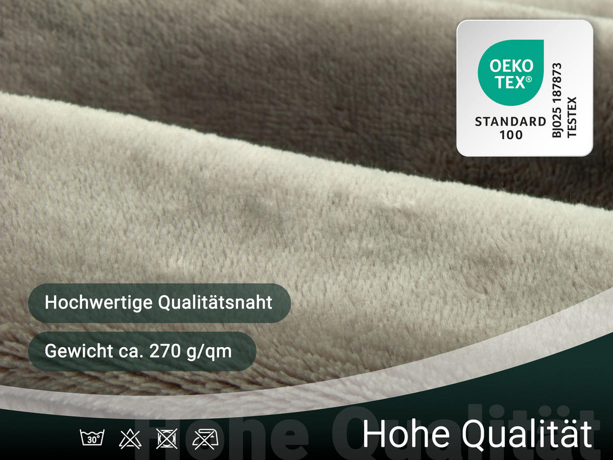 KUSCHELDECKE, 150x200 cm, 100% Polyester, Braun - Taupe, Textil (150/200cm) - Zollner
