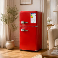 KÜHL-GEFRIER-KOMBINATION 60 l, 22 l Gefriervolumen, Energieeffizienzklasse C, Rot - Rot, Metall (45/89/41cm) - FOHERE