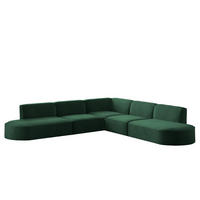 ECKSOFA Palma In Noel - Grün, Holzwerkstoff/Textil (276/276cm) - Fun Möbel