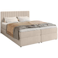 BOXBETT Dream mit Topper 140/200 Ecru - Ecru, Holzwerkstoff/Textil (140/200cm) - Bromarkt