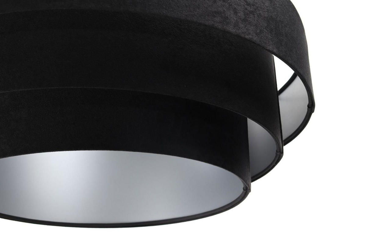 HÄNGELEUCHTE Schwarz 60/20 cm - Silberfarben, Kunststoff (60/1.5/20cm) - ONZENO